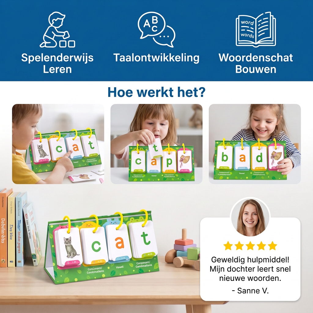 Leerkaartenset voor kinderen – Flashcards voor Woordvorming en Taalontwikkeling