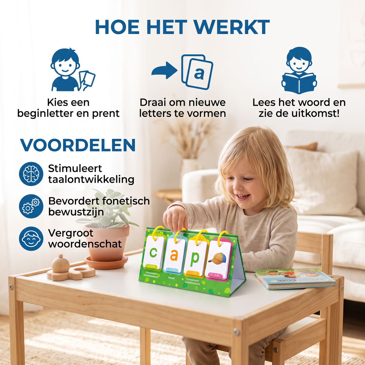 Leerkaartenset voor kinderen – Flashcards voor Woordvorming en Taalontwikkeling