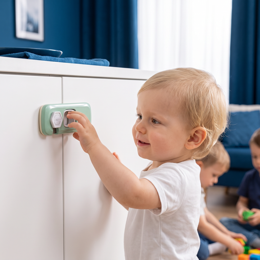 Set van 2 Kinderbeveiligingen voor Kasten, Koelkast en Lades – Multifunctionele Veiligheidsvergrendeling voor Baby’s en Kinderen