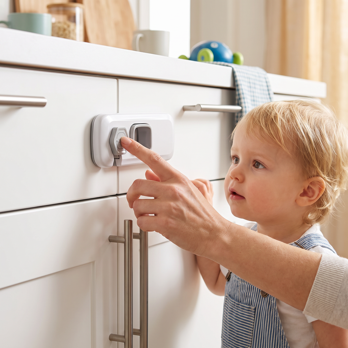 Set van 2 Kinderbeveiligingen voor Kasten, Koelkast en Lades – Multifunctionele Veiligheidsvergrendeling voor Baby’s en Kinderen