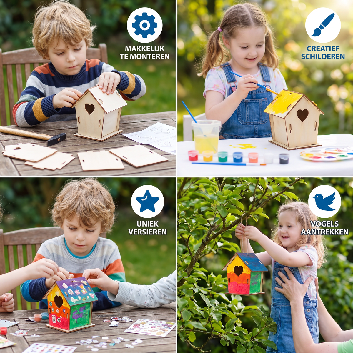 Bunt vogelhuisje – Knutsel- en schilderset voor kinderen