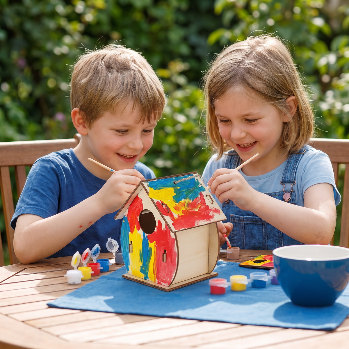 Bunt vogelhuisje – Knutsel- en schilderset voor kinderen