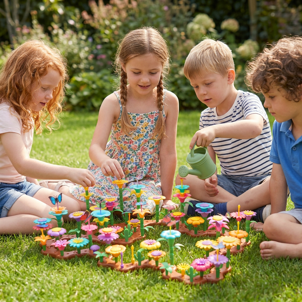 Bloementuin Steekspel voor Kinderen – Creatief Plant- en Leerspeelgoed voor Kleine Tuiniers