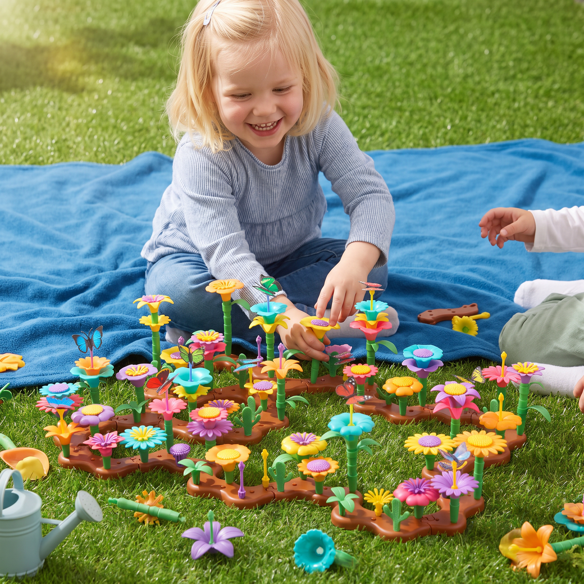 Bloementuin Steekspel voor Kinderen – Creatief Plant- en Leerspeelgoed voor Kleine Tuiniers