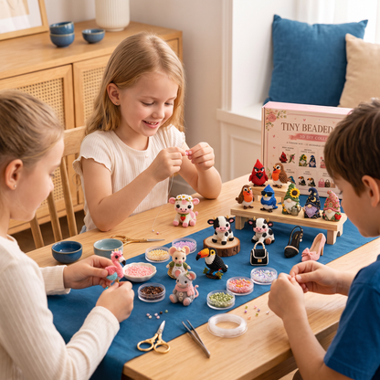 3D-Kralenfiguren Knutselset – DIY-Set voor Mini-Kralenkunst voor Beginners