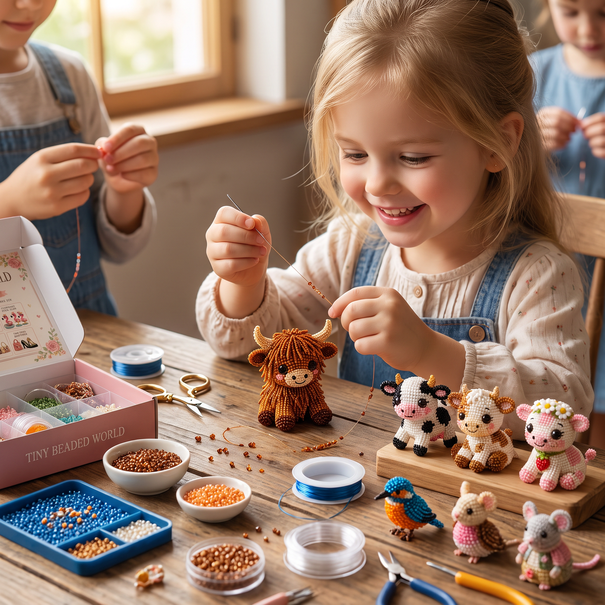 3D-Kralenfiguren Knutselset – DIY-Set voor Mini-Kralenkunst voor Beginners