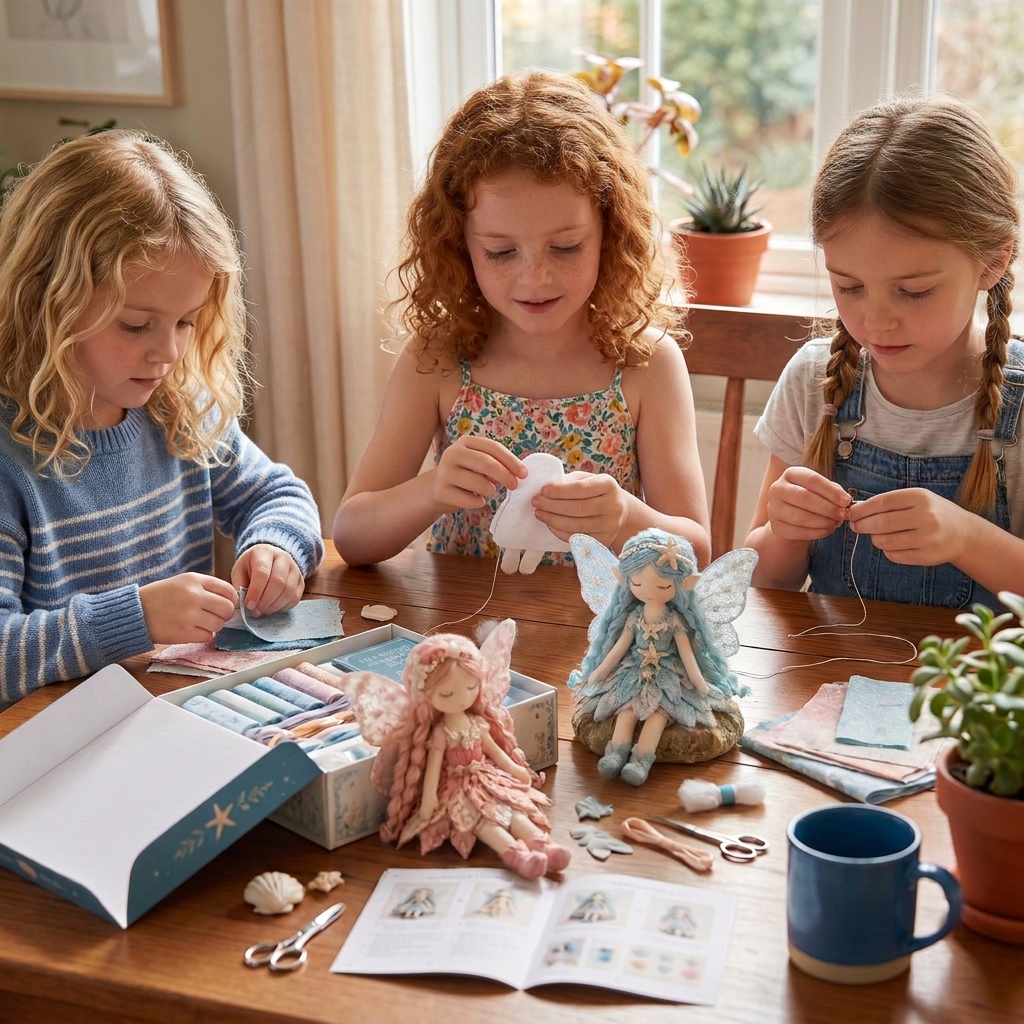 DIY-Naaiset voor Kinderen – Maak Betoverende Feeënpoppen met Stof, Accessoires en Handleiding