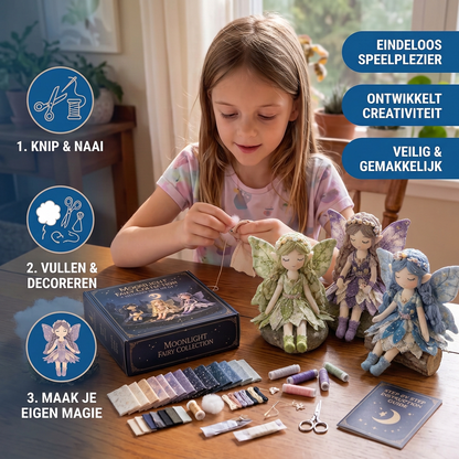 DIY-Naaiset voor Kinderen – Maak Betoverende Feeënpoppen met Stof, Accessoires en Handleiding