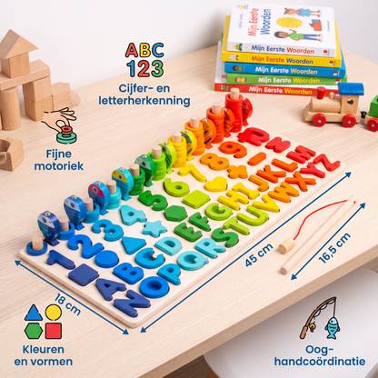 Vaardigheden Stimuleren – Montessori-Houten Speelbord
