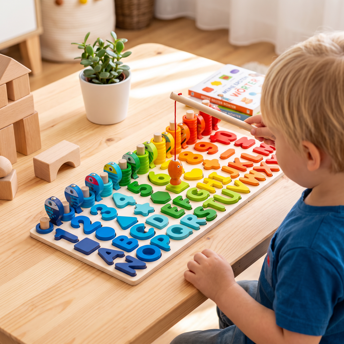 Vaardigheden Stimuleren – Montessori-Houten Speelbord