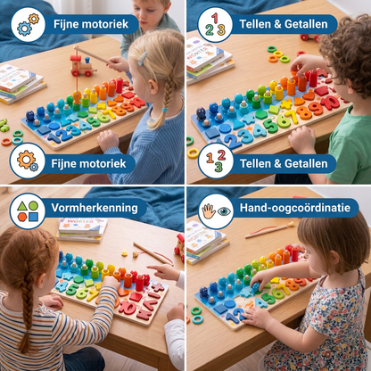 Vaardigheden Stimuleren – Montessori-Houten Speelbord