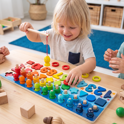 Vaardigheden Stimuleren – Montessori-Houten Speelbord