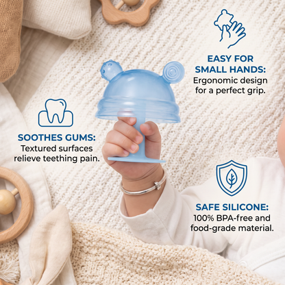 Siliconen Babybijtring In Paddenstoelvorm Voor Kleine Handjes