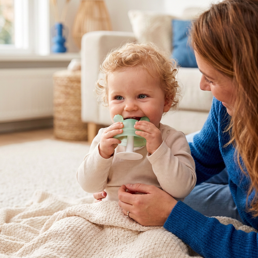 Siliconen Babybijtring In Paddenstoelvorm Voor Kleine Handjes