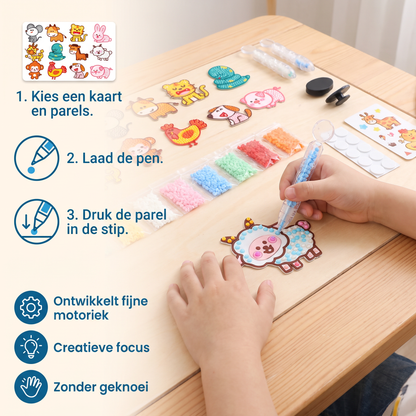 DIY-stipjesparelstickerset voor kinderen