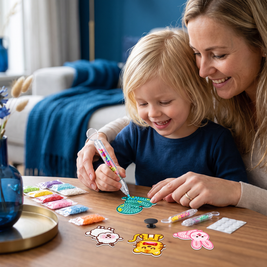 DIY-stipjesparelstickerset voor kinderen