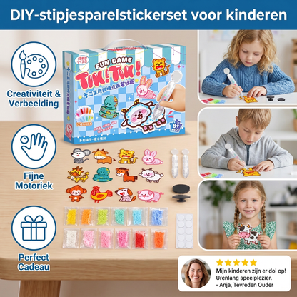 DIY-stipjesparelstickerset voor kinderen
