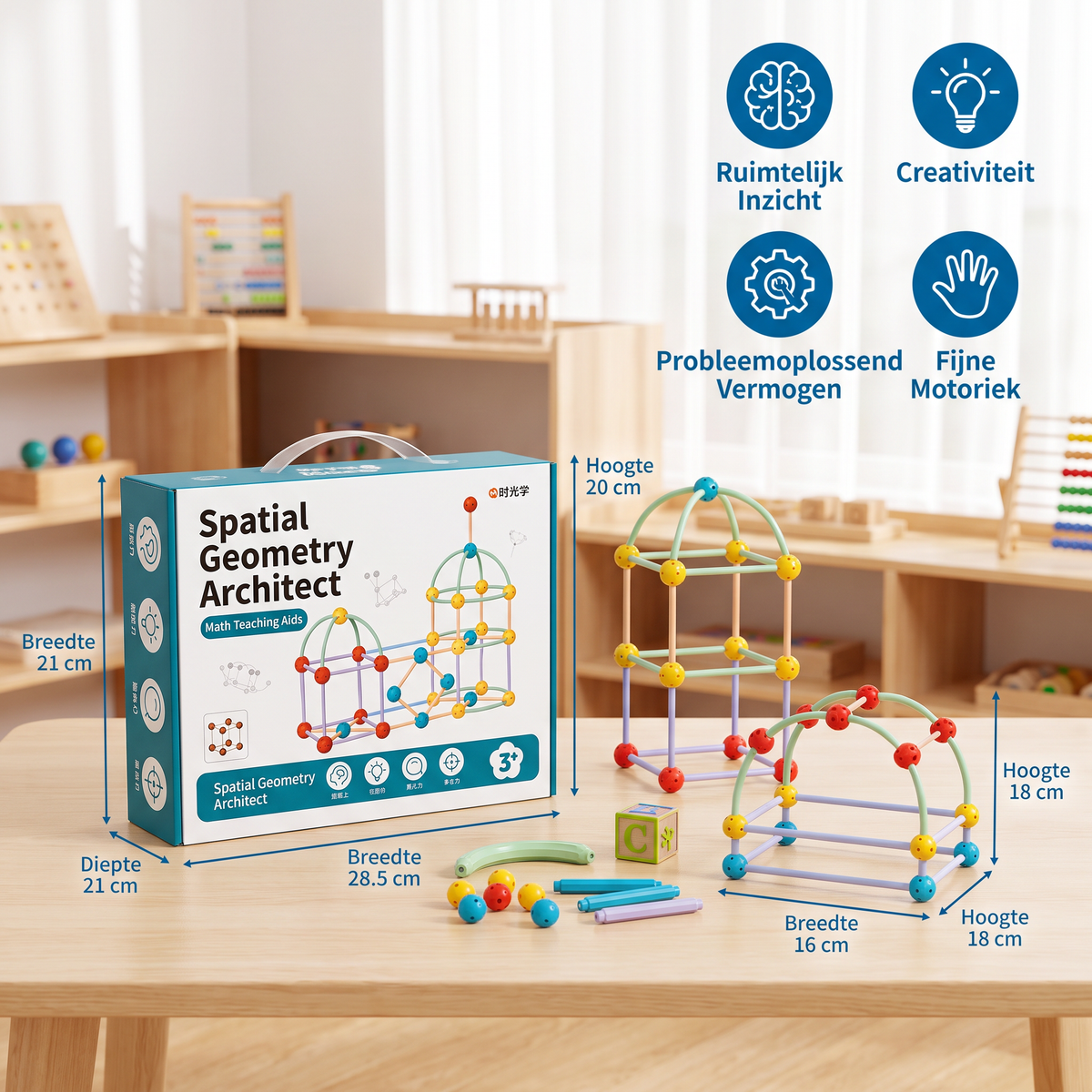3D-geometrieset – Educatief speelgoed voor constructie en ruimtelijk denken