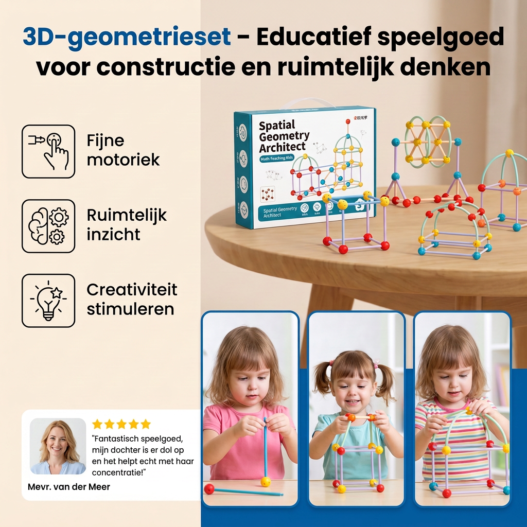 3D-geometrieset – Educatief speelgoed voor constructie en ruimtelijk denken