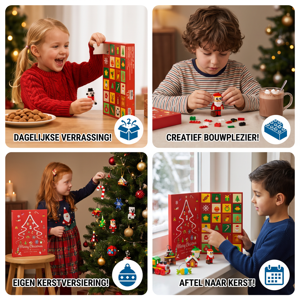 Kerstversiering Bouwstenen Adventskalender
