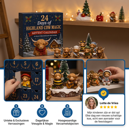 24-Daagse Adventskalender met Highlandrunderen als Verzamelbare Minifiguren