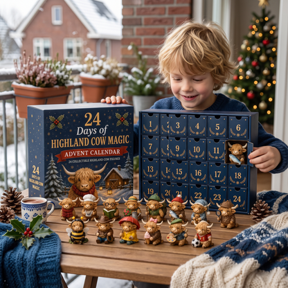 24-Daagse Adventskalender met Highlandrunderen als Verzamelbare Minifiguren