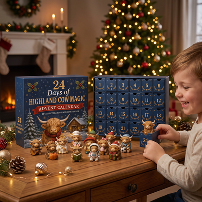 24-Daagse Adventskalender met Highlandrunderen als Verzamelbare Minifiguren