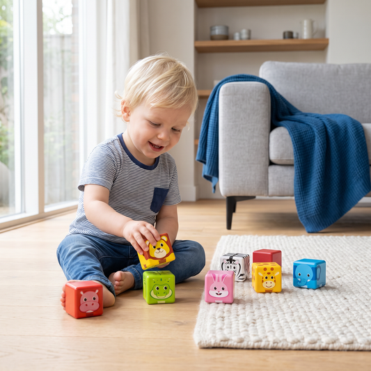 Peuterveilige 4,2 cm Safari-Dieren Magnetische Bouwstenen – STEM-Leerkubussen