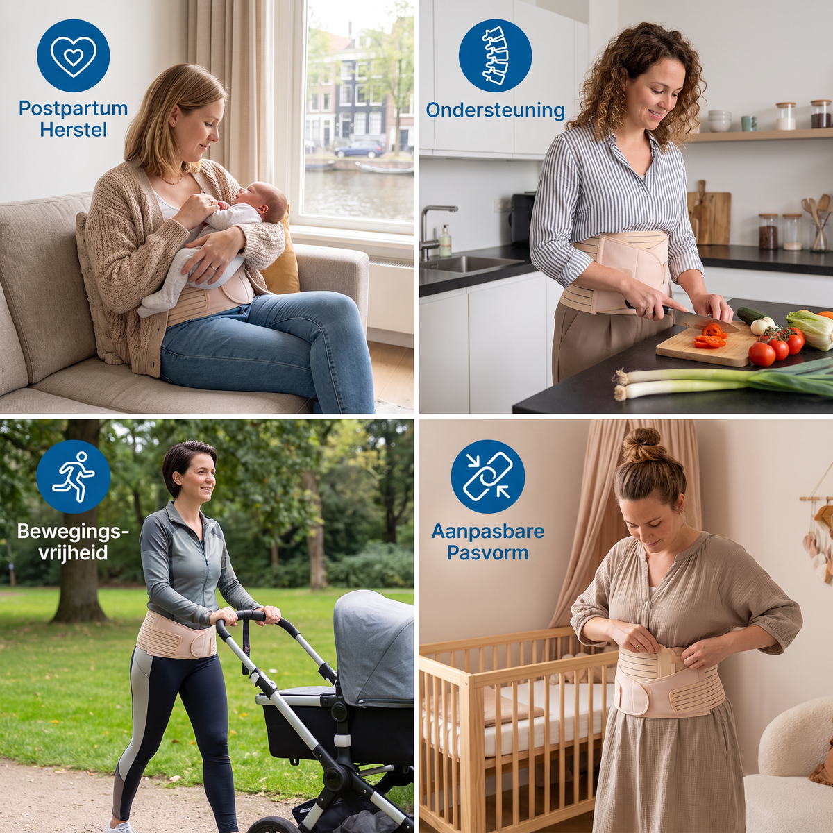 3-in-1 Buiksteun & Postpartum Herstelgordel