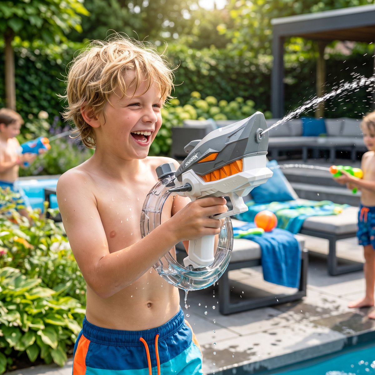 Elektrisch Haaienwaterpistool voor Kinderen – Volautomatisch Waterplezier voor Warme Zomerdagen