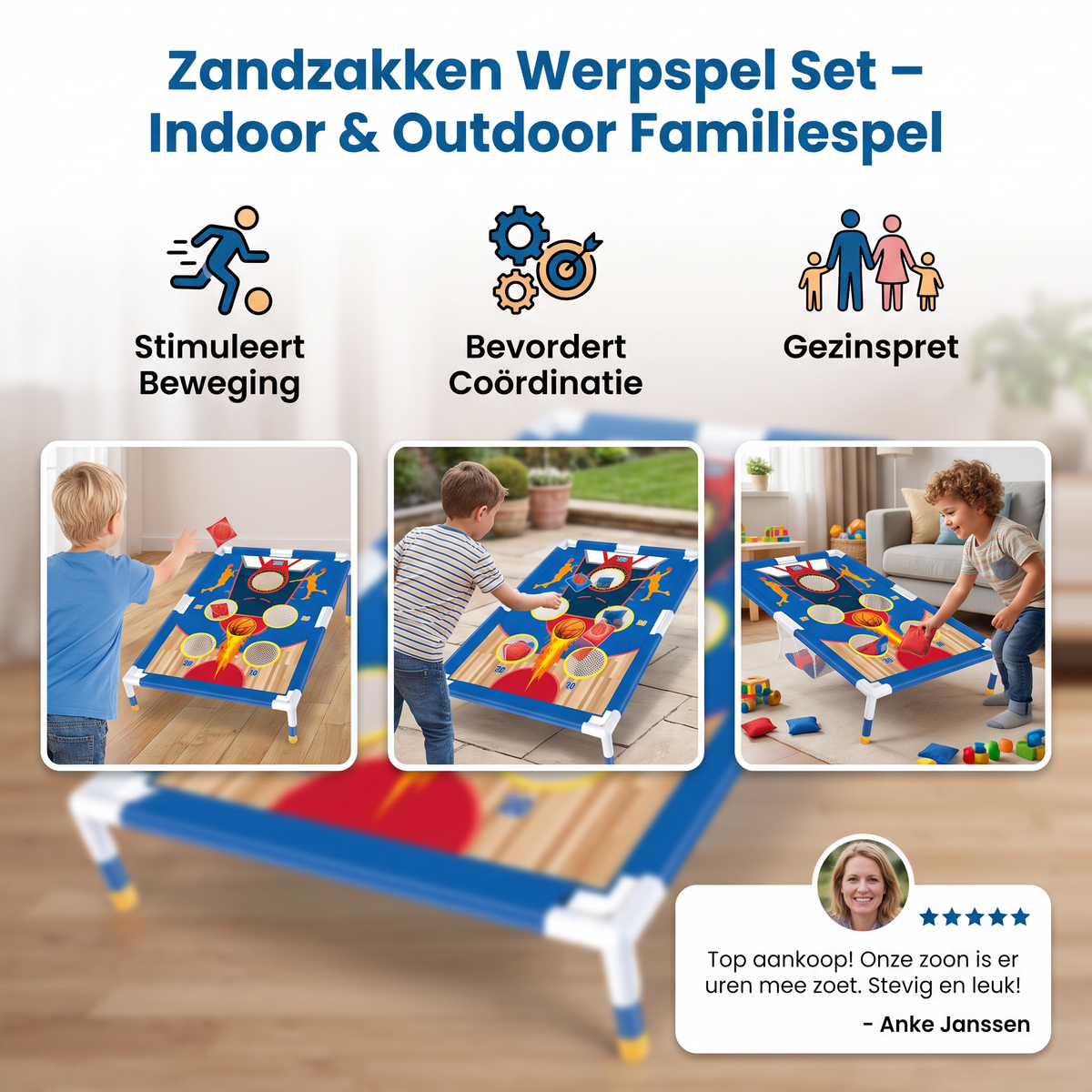Zandzakken Werpspel Set – Indoor & Outdoor Familiespel