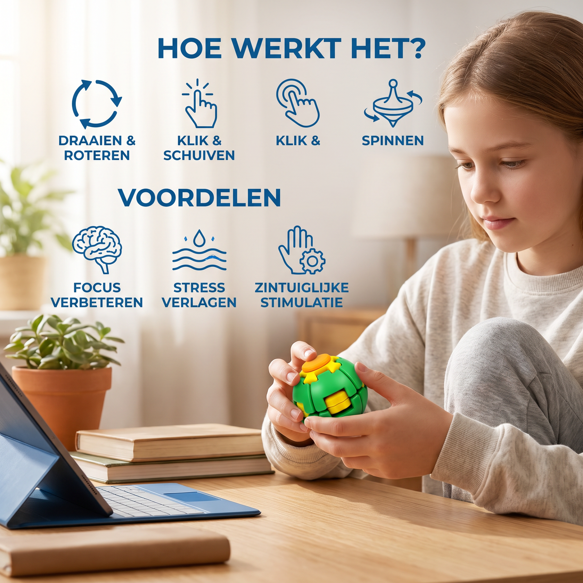 Draaibare Antistress Ontspanningsbal