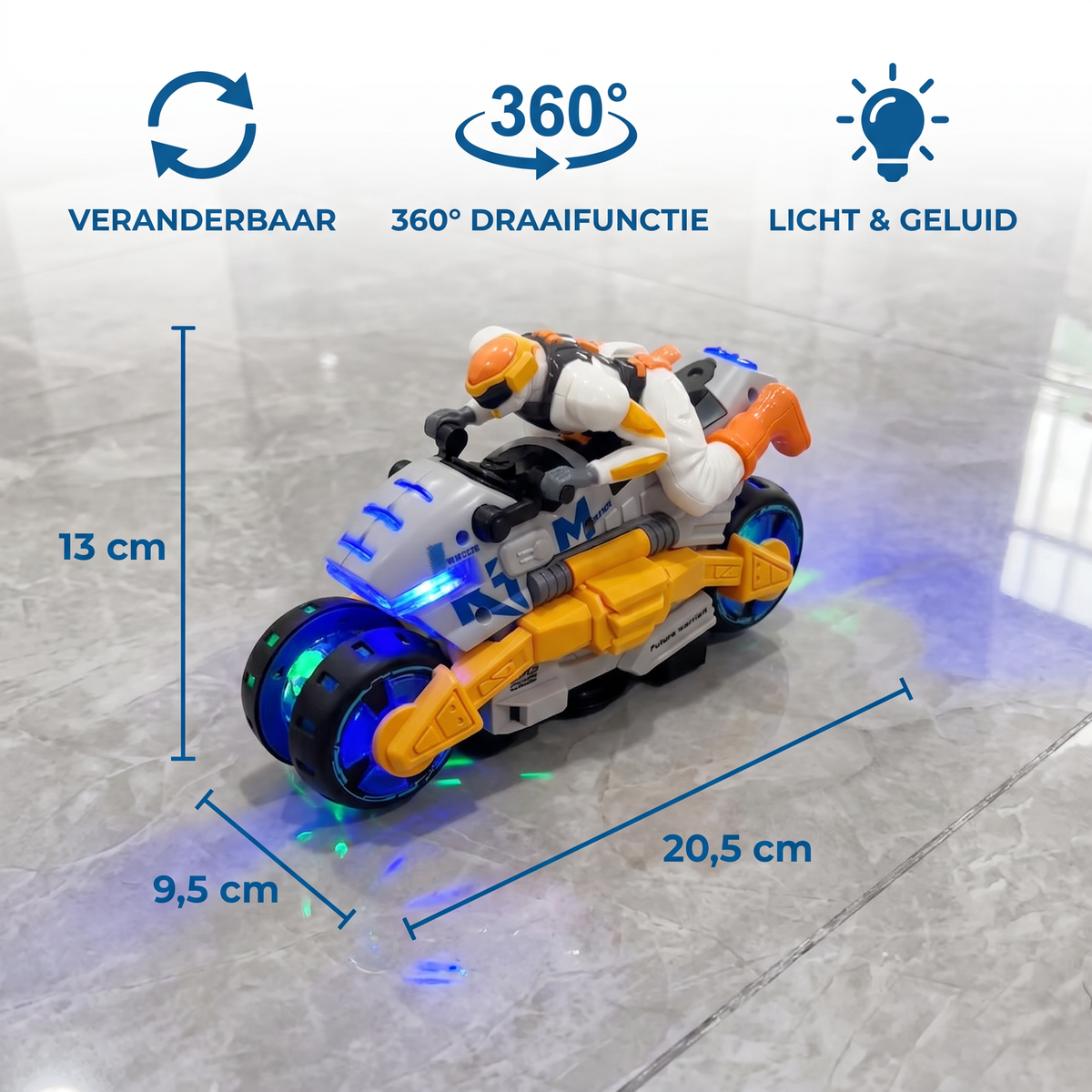 Veranderbaar Stuntmotor Speelgoed voor Kinderen met 360° Draaifunctie