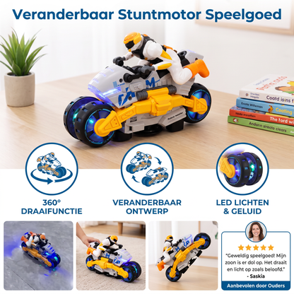 Veranderbaar Stuntmotor Speelgoed voor Kinderen met 360° Draaifunctie