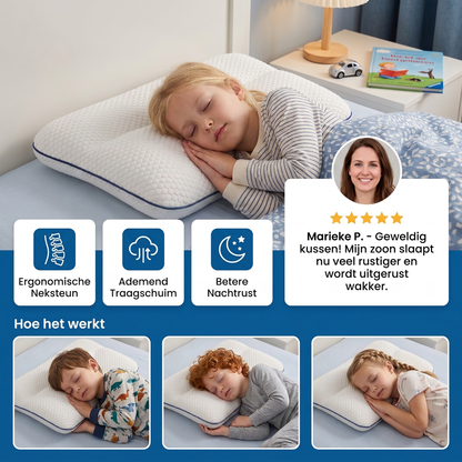 Ergonomisch Memoryfoam-kinderkussen met Nekondersteuning