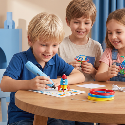3D-Pen Set voor Kinderen met Lage Temperatuur – Veilig DIY-STEM-Tekenset