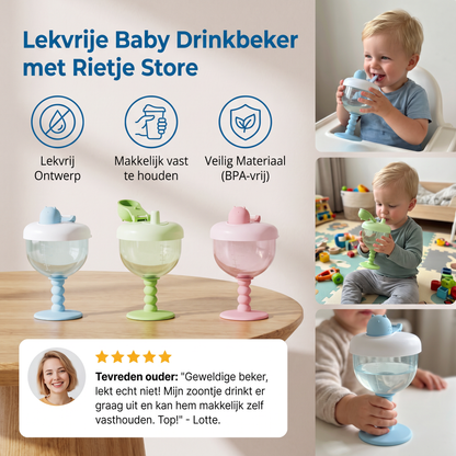 Lekvrije Baby Drinkbeker met Rietje