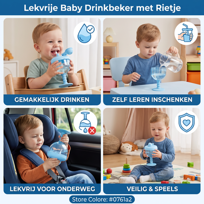 Lekvrije Baby Drinkbeker met Rietje