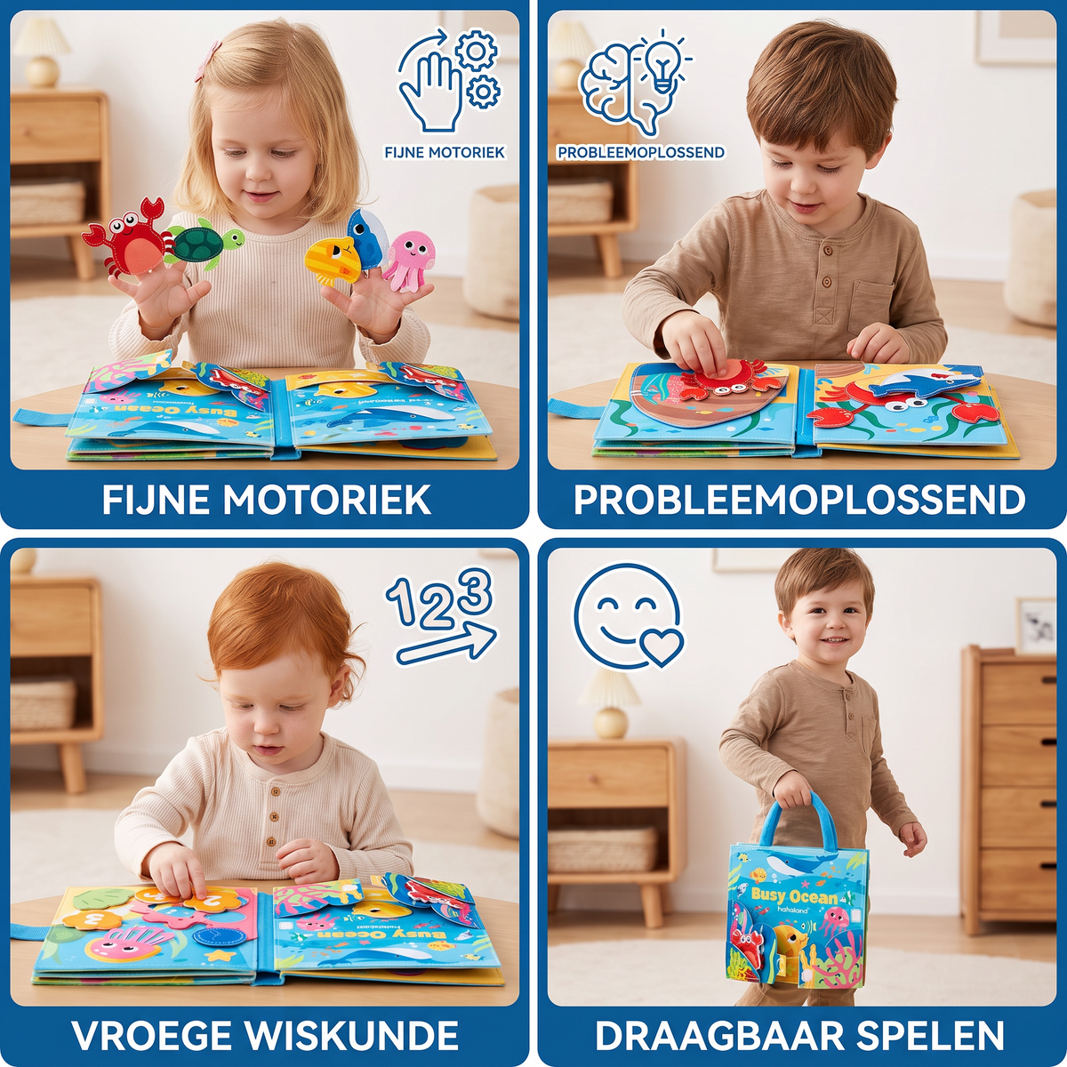 Montessori Voelboek met Zeedieren voor Spelenderwijs Leren