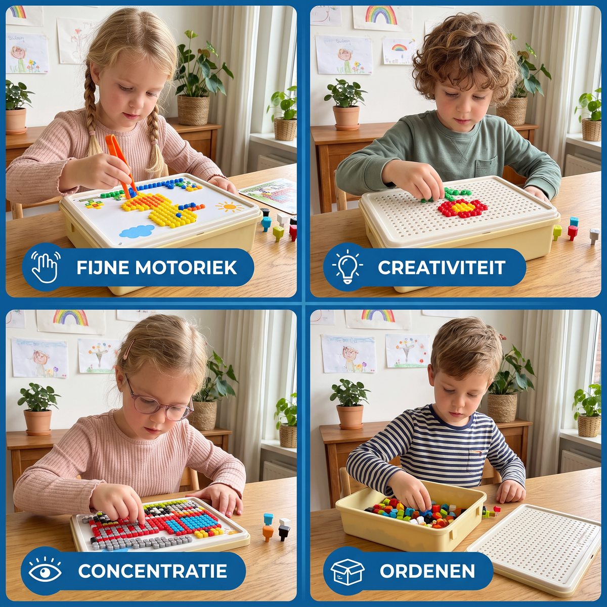 Montessori Leerspel met Steekmozaïek