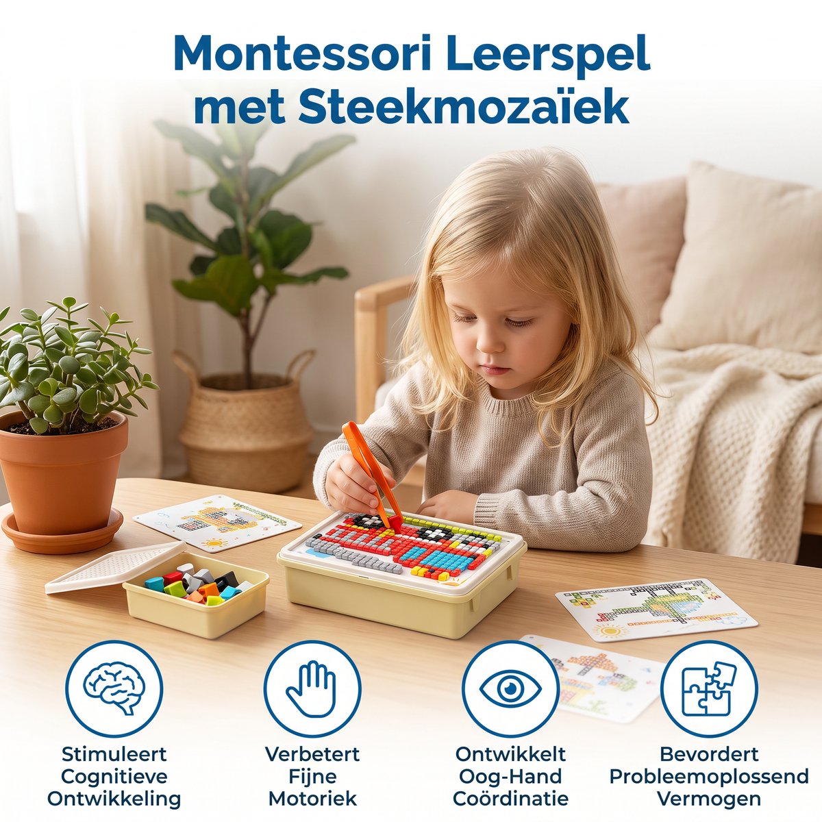 Montessori Leerspel met Steekmozaïek