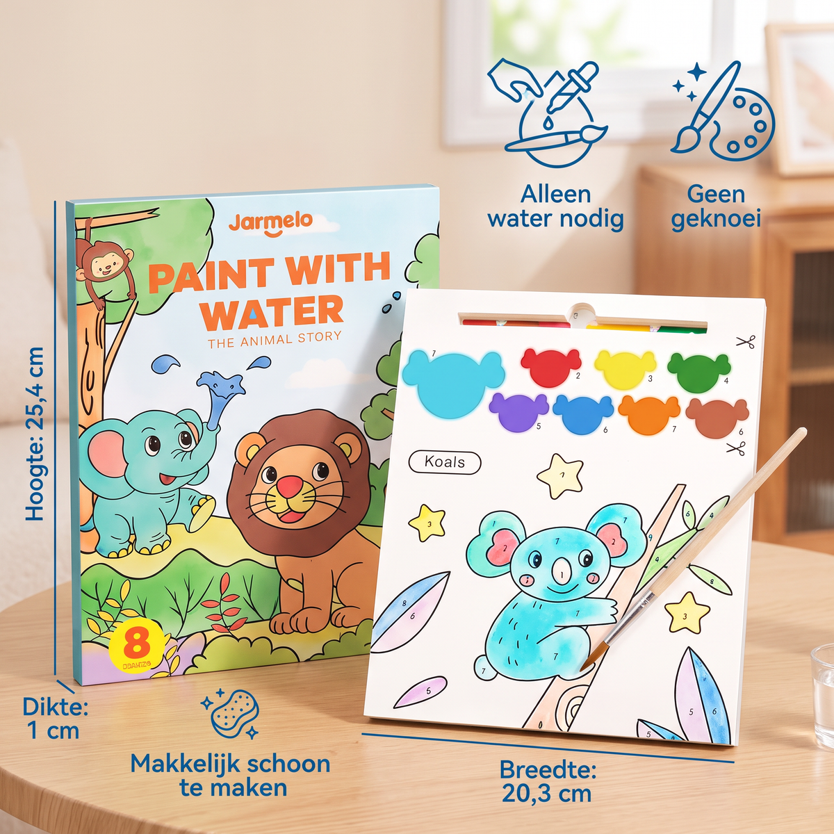 Aquarel Kleurboek met Penseel – Schoon Schilderplezier met Alleen Water