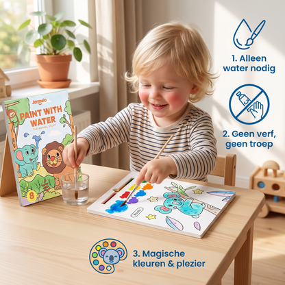 Aquarel Kleurboek met Penseel – Schoon Schilderplezier met Alleen Water