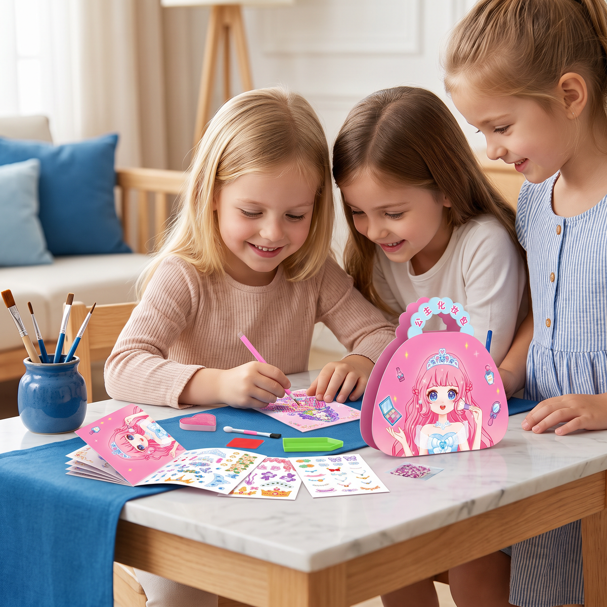 Prinsessen Diamantkunst & Foliekunst – Creatieve Set met Kleurboek