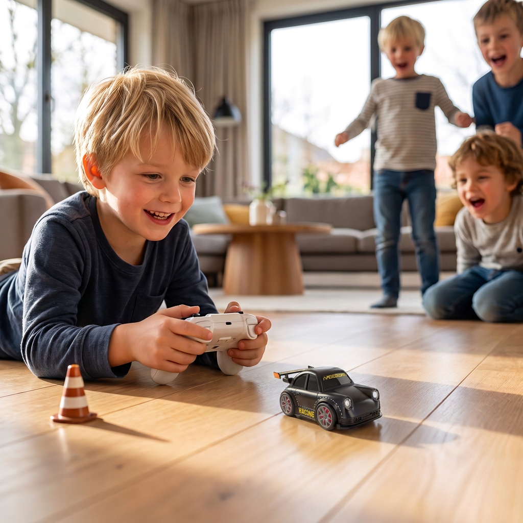 RC-Raceauto met Driftfunctie voor Kinderen – Afstandsbediend met Sensorlichten & Geluid