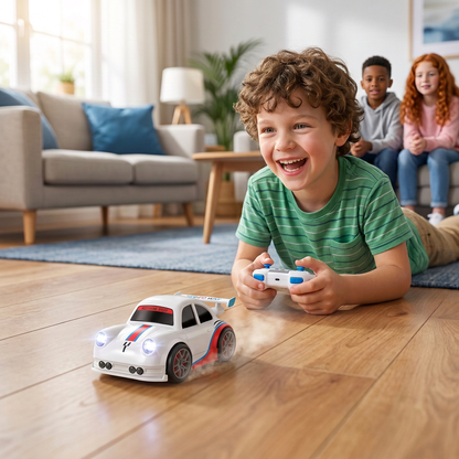 RC-Raceauto met Driftfunctie voor Kinderen – Afstandsbediend met Sensorlichten & Geluid