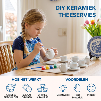 DIY Keramieken Theeservies om te Beschilderen voor Kinderen