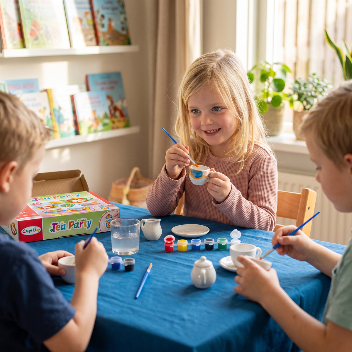 DIY Keramieken Theeservies om te Beschilderen voor Kinderen