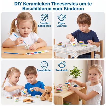 DIY Keramieken Theeservies om te Beschilderen voor Kinderen