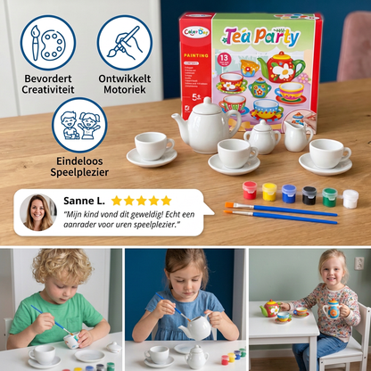 DIY Keramieken Theeservies om te Beschilderen voor Kinderen